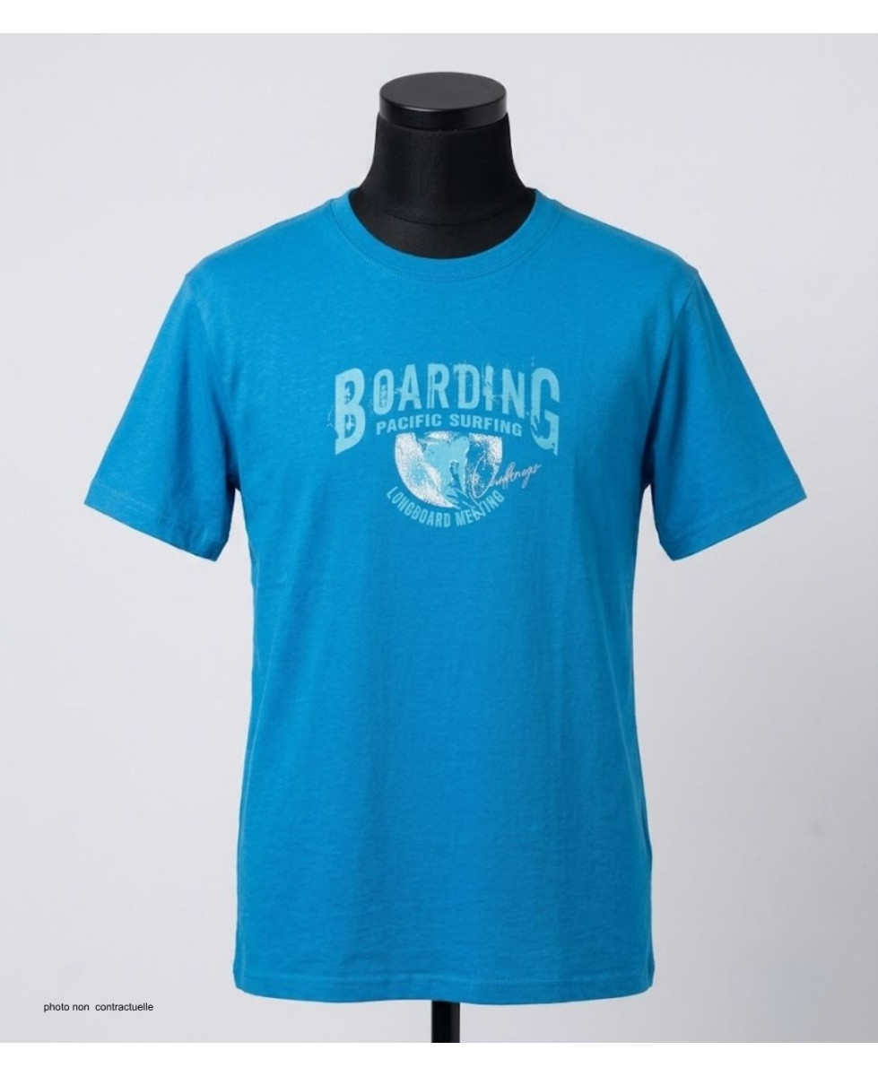 CHALLENGER SOMBRERO1 - Tee-shirt turquoise coton peigné