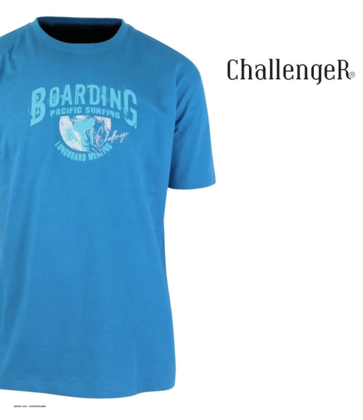 CHALLENGER SOMBRERO1 - Tee-shirt turquoise coton peigné