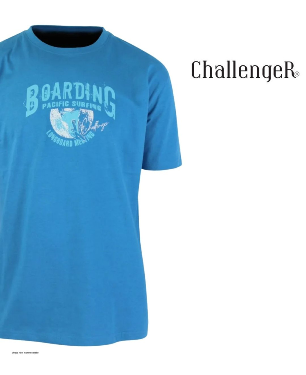 CHALLENGER SOMBRERO1 - Tee-shirt turquoise coton peigné