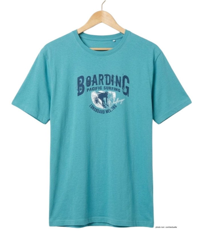 CHALLENGER SOMBRERO2 - Tee-shirt vert coton peigné doux