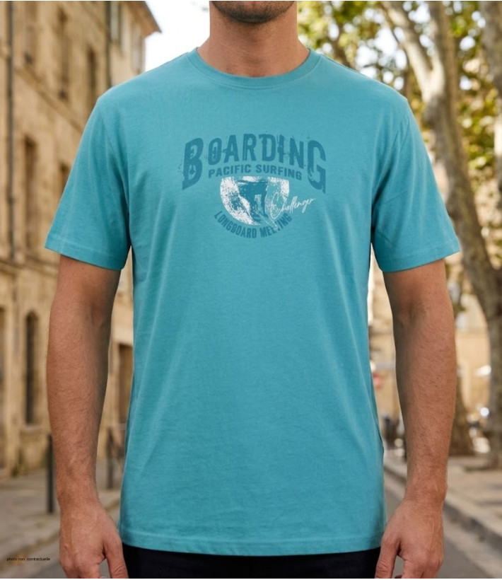 CHALLENGER SOMBRERO2 - Tee-shirt vert coton peigné doux