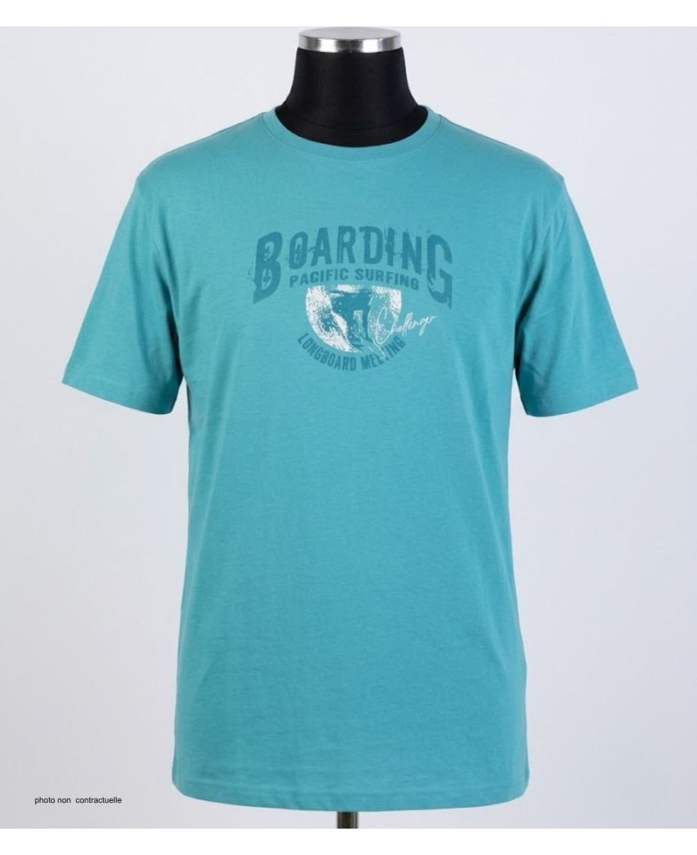 CHALLENGER SOMBRERO2 - Tee-shirt vert coton peigné doux