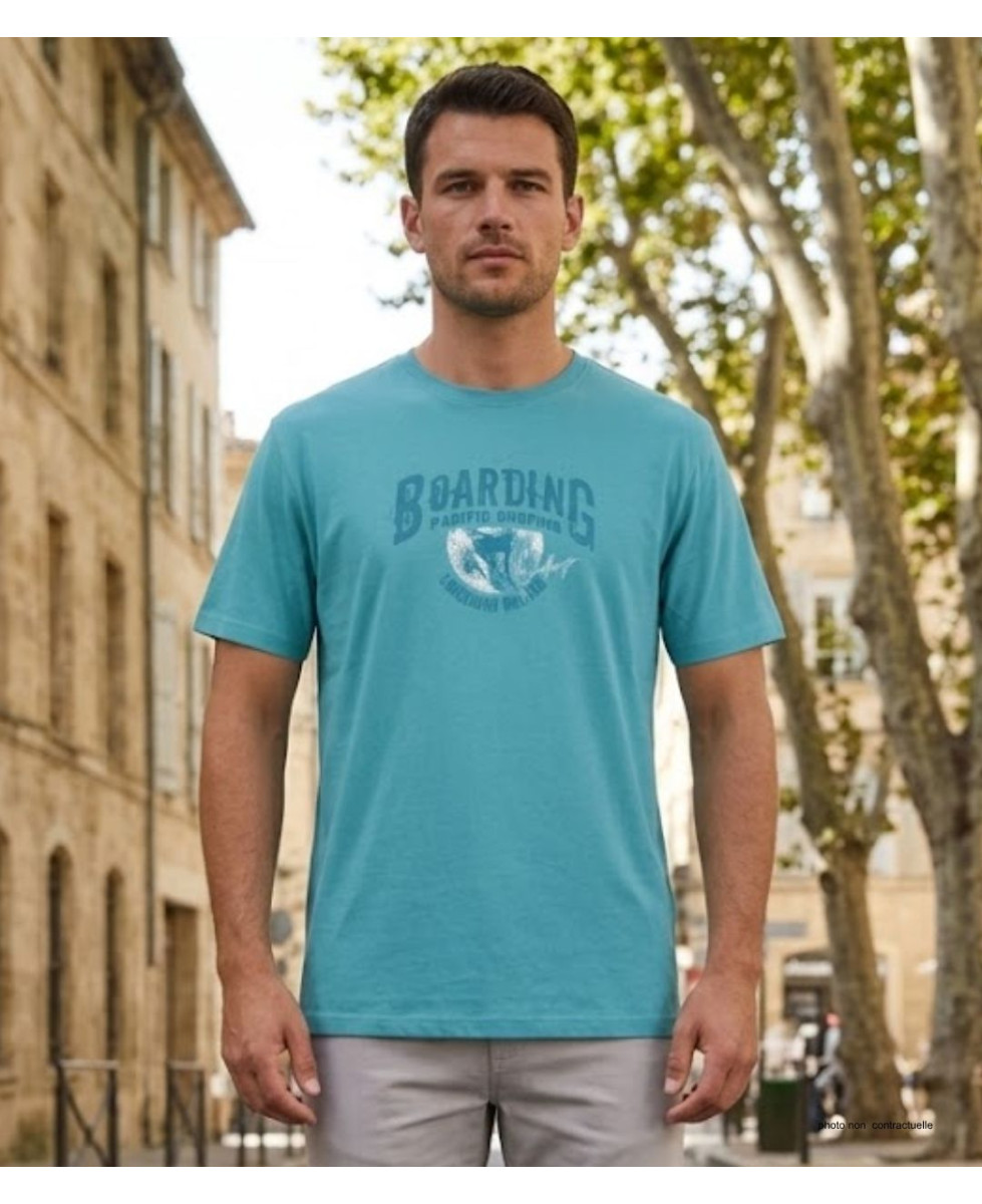 CHALLENGER SOMBRERO2 - Tee-shirt vert coton peigné doux