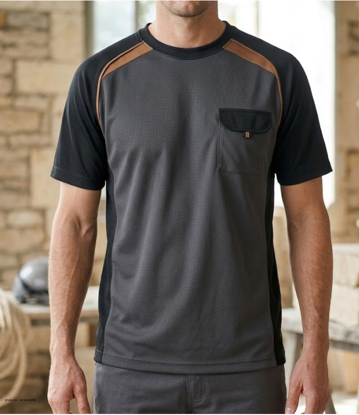 T-shirt 3816GN TERRATREND - Polyester robuste avec poche