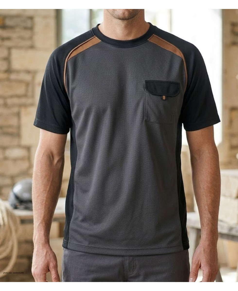 T-shirt 3816GN TERRATREND - Polyester robuste avec poche