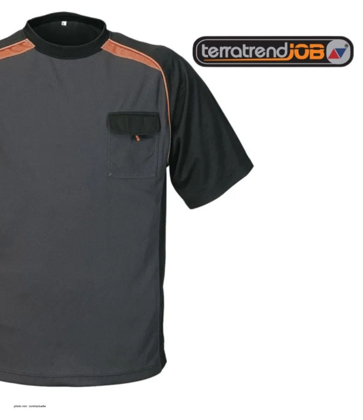 T-shirt 3816GN TERRATREND - Polyester robuste avec poche