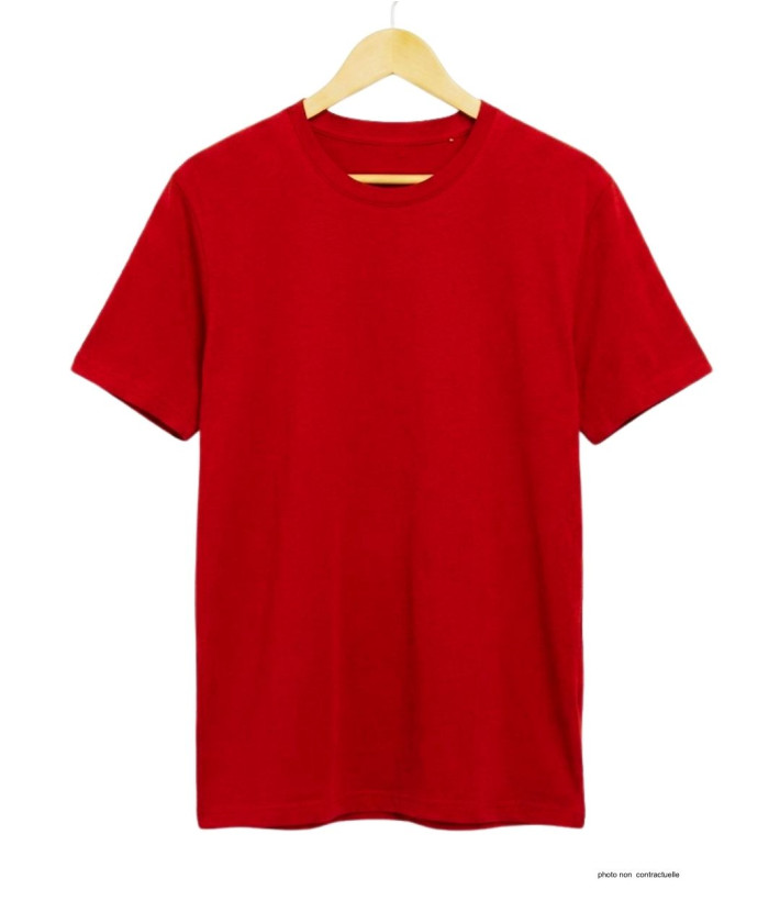 Tee-shirt Ras du Cou 510110U002 CHALLENGER Coton Peigné Rouge