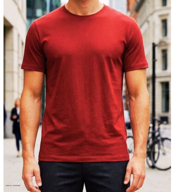 Tee-shirt Ras du Cou 510110U002 CHALLENGER Coton Peigné Rouge