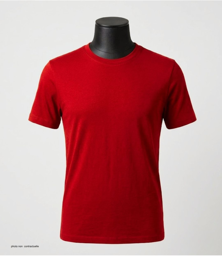Tee-shirt Ras du Cou 510110U002 CHALLENGER Coton Peigné Rouge