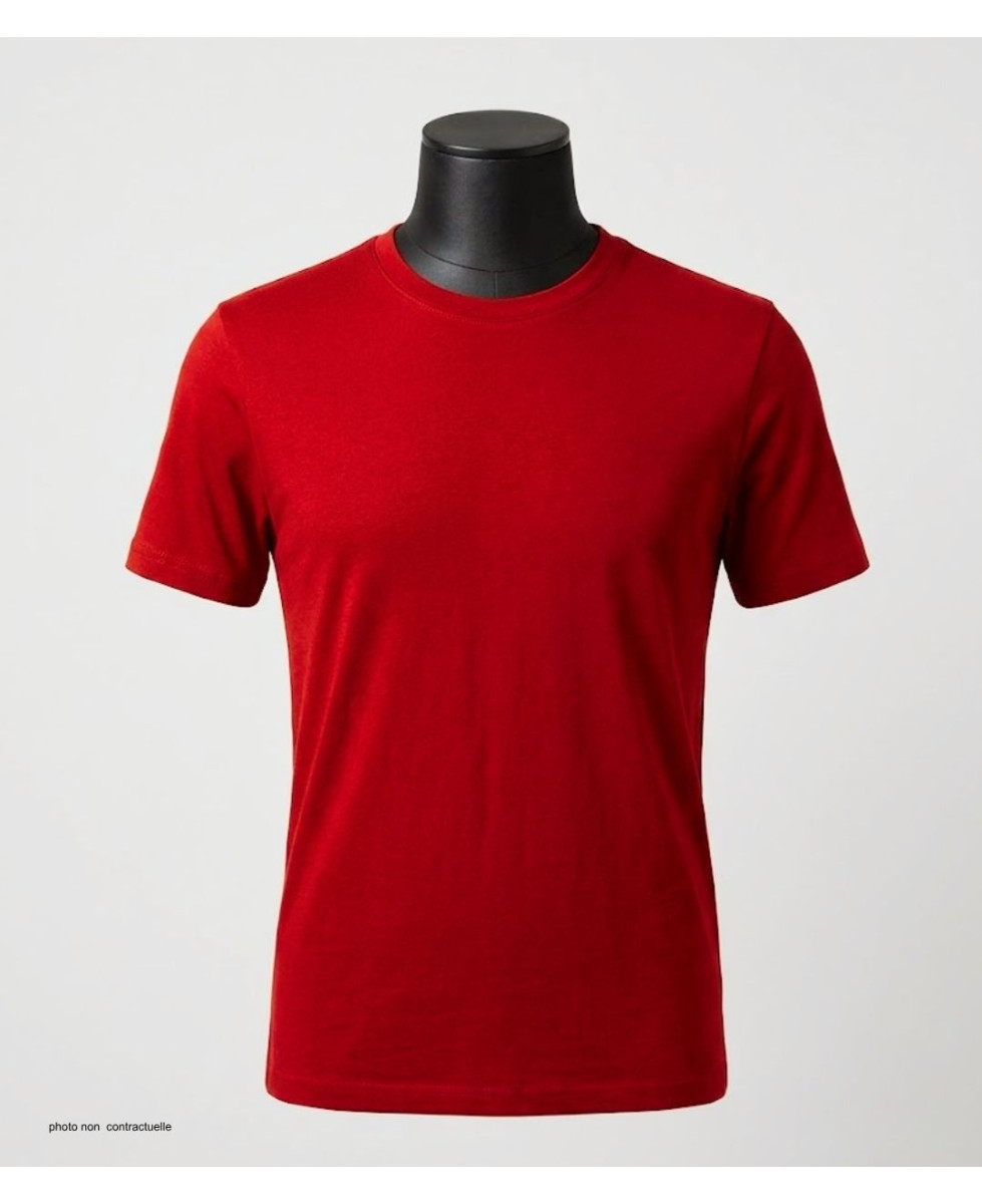 Tee-shirt Ras du Cou 510110U002 CHALLENGER Coton Peigné Rouge