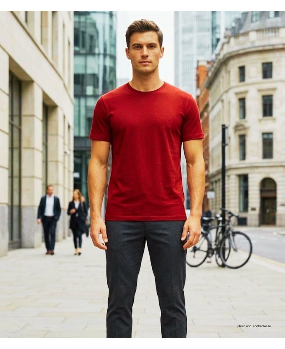 Tee-shirt Ras du Cou 510110U002 CHALLENGER Coton Peigné Rouge