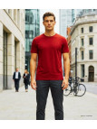 Tee-shirt Ras du Cou 510110U002 CHALLENGER Coton Peigné Rouge