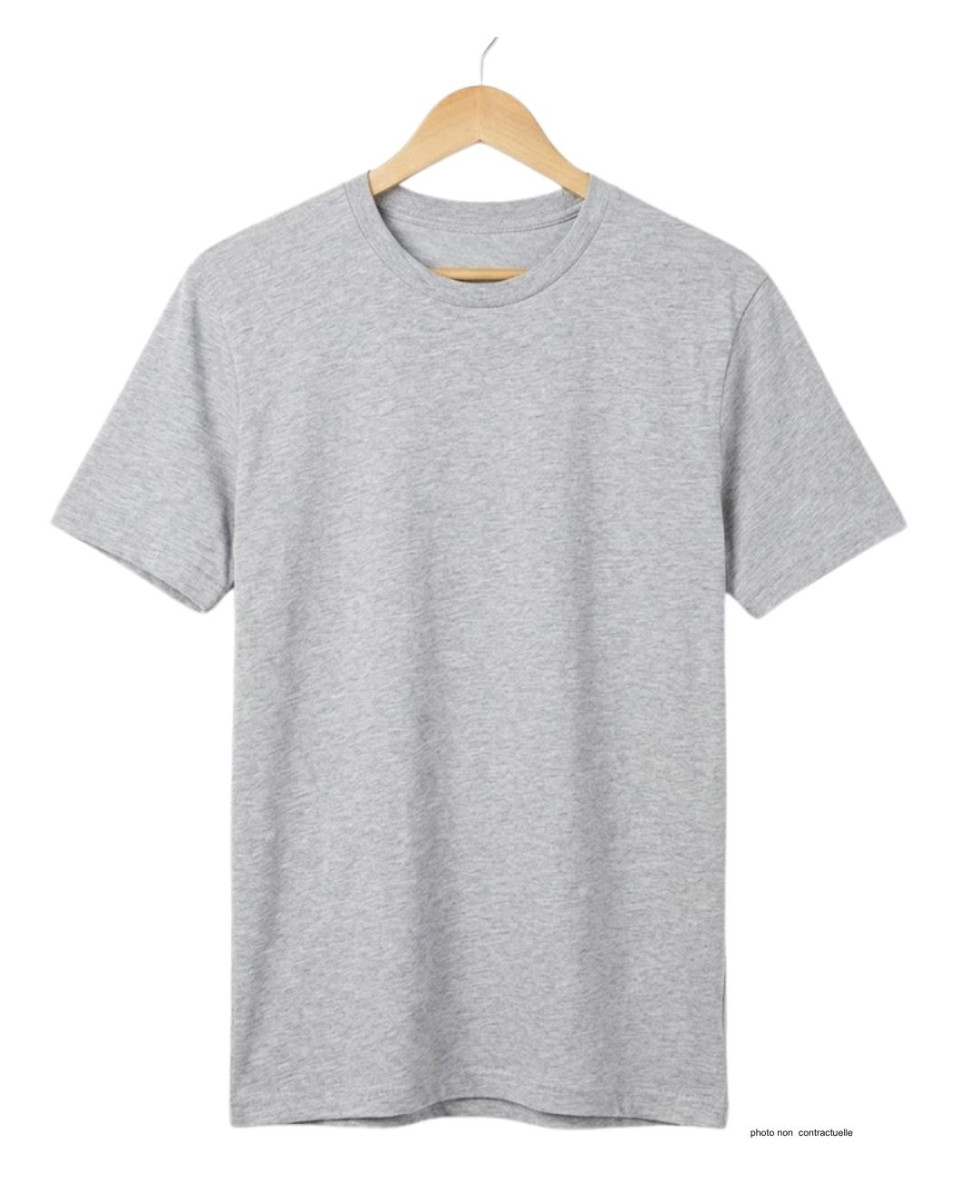 Tee-shirt CHALLENGER 510110U006 Ras du Cou Gris Chiné