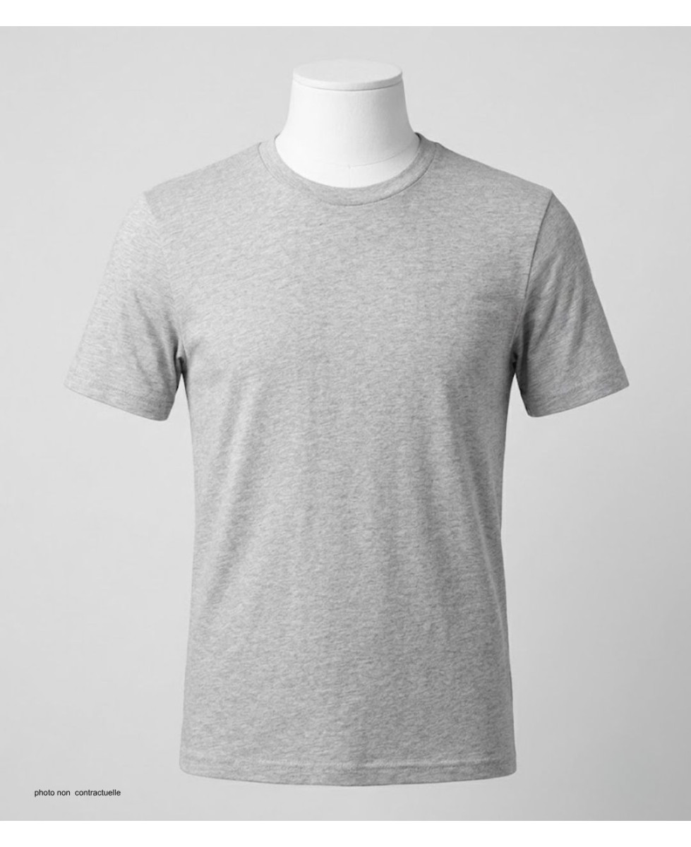 Tee-shirt CHALLENGER 510110U006 Ras du Cou Gris Chiné