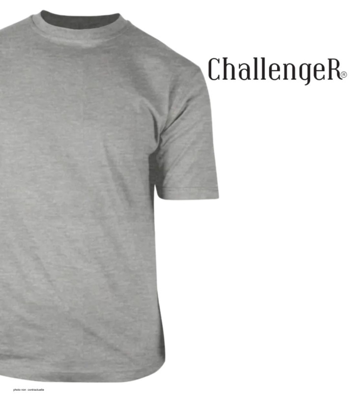 Tee-shirt CHALLENGER 510110U006 Ras du Cou Gris Chiné
