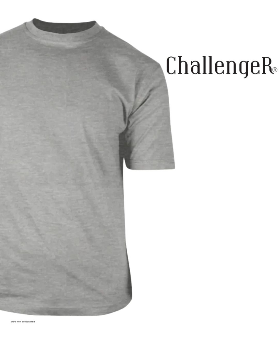Tee-shirt CHALLENGER 510110U006 Ras du Cou Gris Chiné