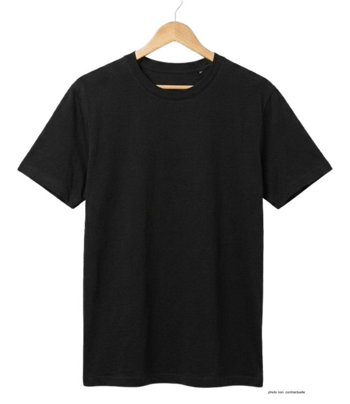 Tee-shirt CHALLENGER 510110U008 Ras du Cou Noir Coton