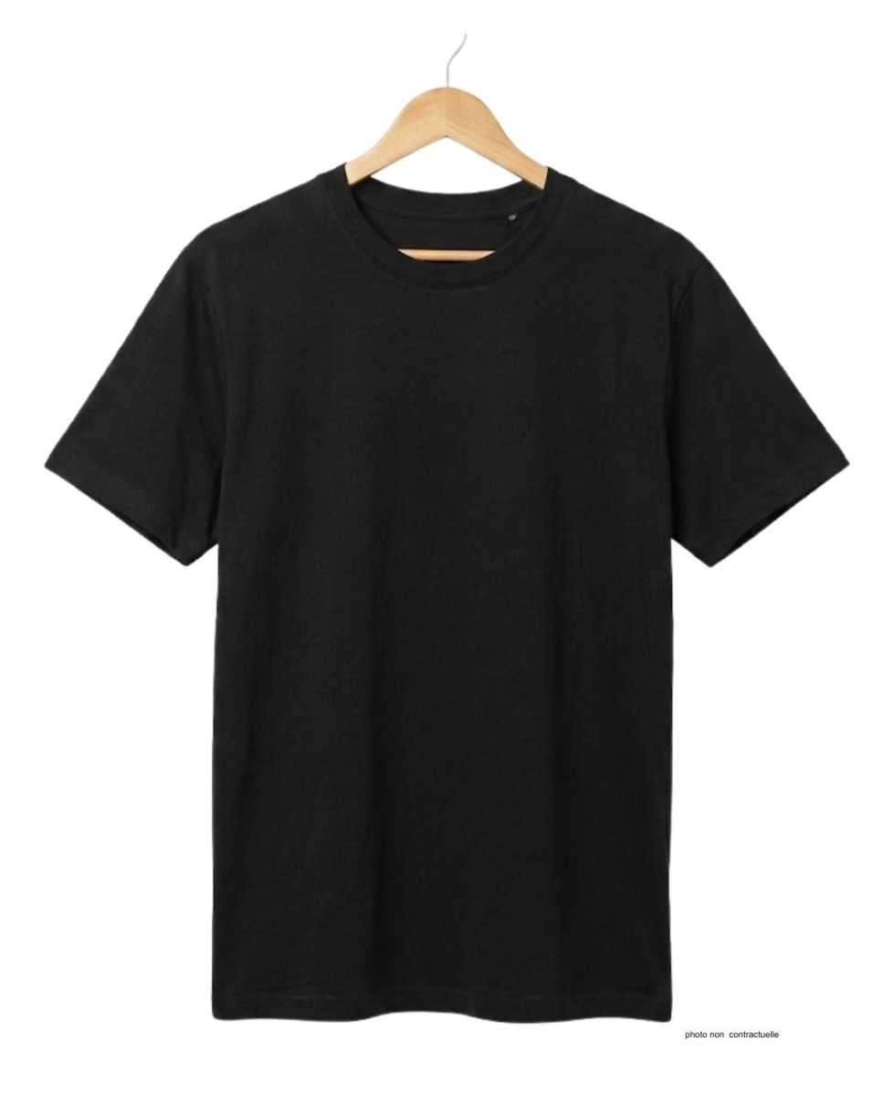 Tee-shirt CHALLENGER 510110U008 Ras du Cou Noir Coton
