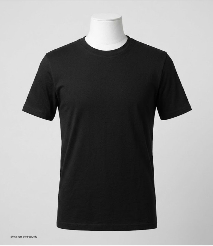 Tee-shirt CHALLENGER 510110U008 Ras du Cou Noir Coton
