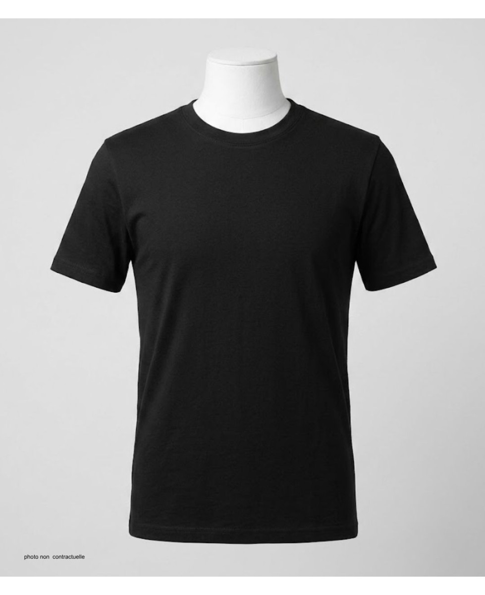 Tee-shirt CHALLENGER 510110U008 Ras du Cou Noir Coton