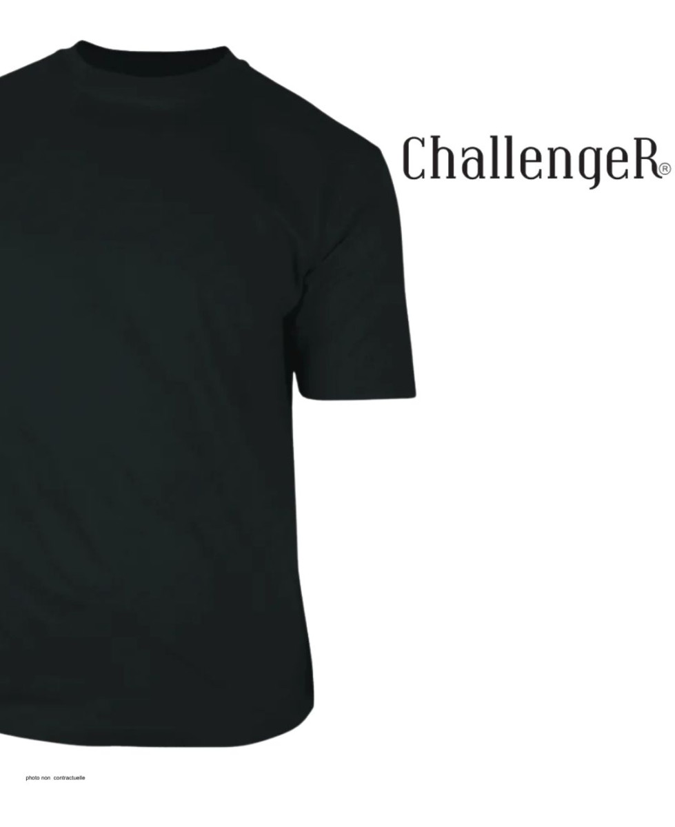 Tee-shirt CHALLENGER 510110U008 Ras du Cou Noir Coton