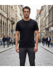 Tee-shirt CHALLENGER 510110U008 Ras du Cou Noir Coton