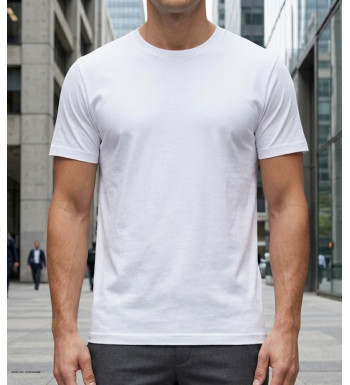 Tee-shirt CHALLENGER 510110U012 Ras du Cou Blanc Coton