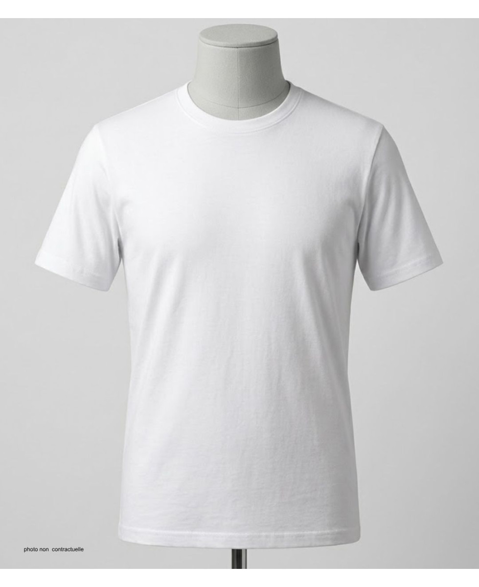 Tee-shirt CHALLENGER 510110U012 Ras du Cou Blanc Coton