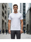 Tee-shirt CHALLENGER 510110U012 Ras du Cou Blanc Coton