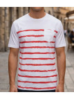 CHALLENGER A2109B : Tee-shirt Rayé en Coton Doux