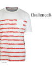 CHALLENGER A2109B : Tee-shirt Rayé en Coton Doux