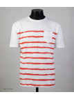CHALLENGER A2109B : Tee-shirt Rayé en Coton Doux