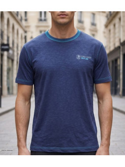 CHALLENGER SANCHO2 : Tee-shirt Homme Coton Flammé Bleu