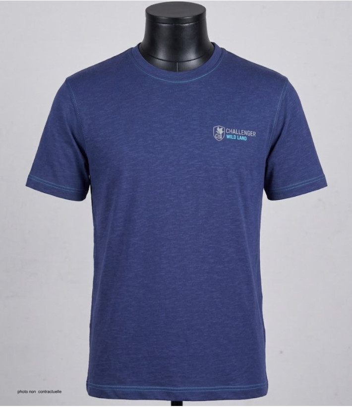 CHALLENGER SANCHO2 : Tee-shirt Homme Coton Flammé Bleu