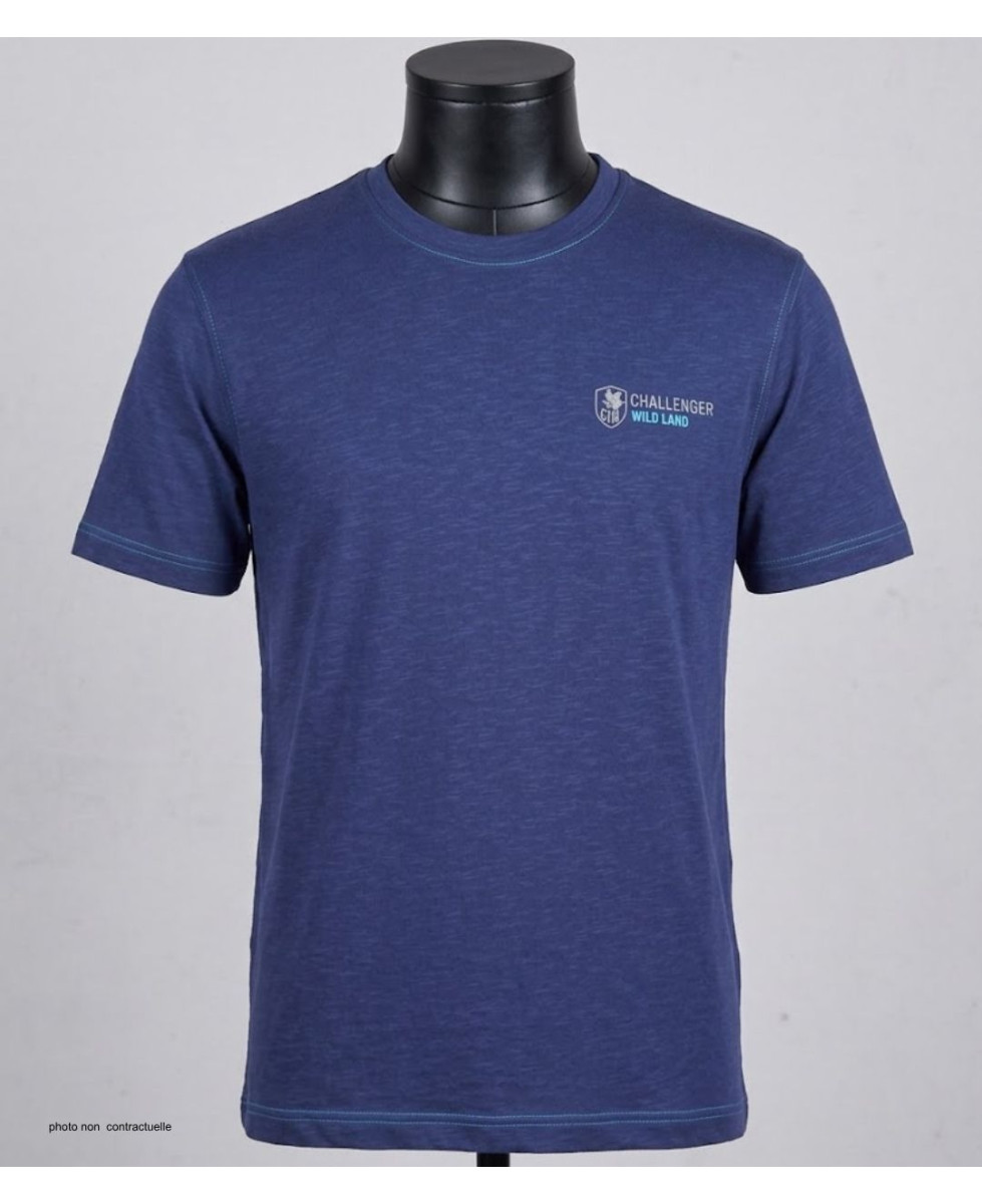CHALLENGER SANCHO2 : Tee-shirt Homme Coton Flammé Bleu