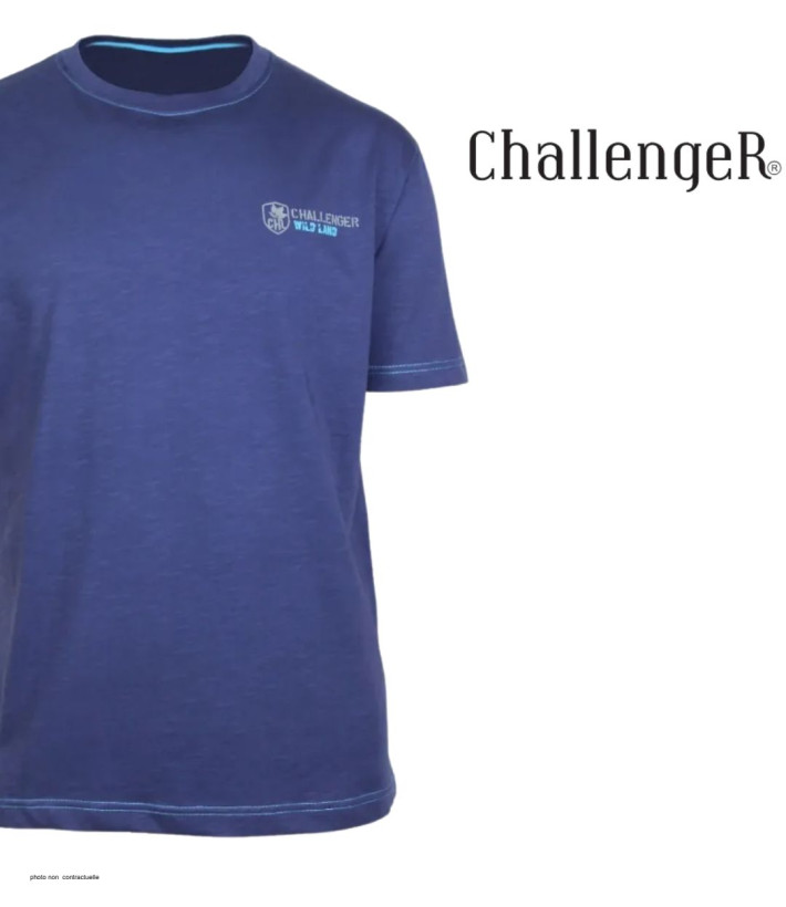 CHALLENGER SANCHO2 : Tee-shirt Homme Coton Flammé Bleu