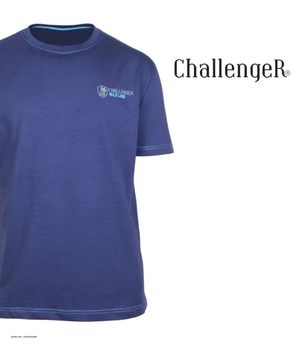 CHALLENGER SANCHO2 : Tee-shirt Homme Coton Flammé Bleu