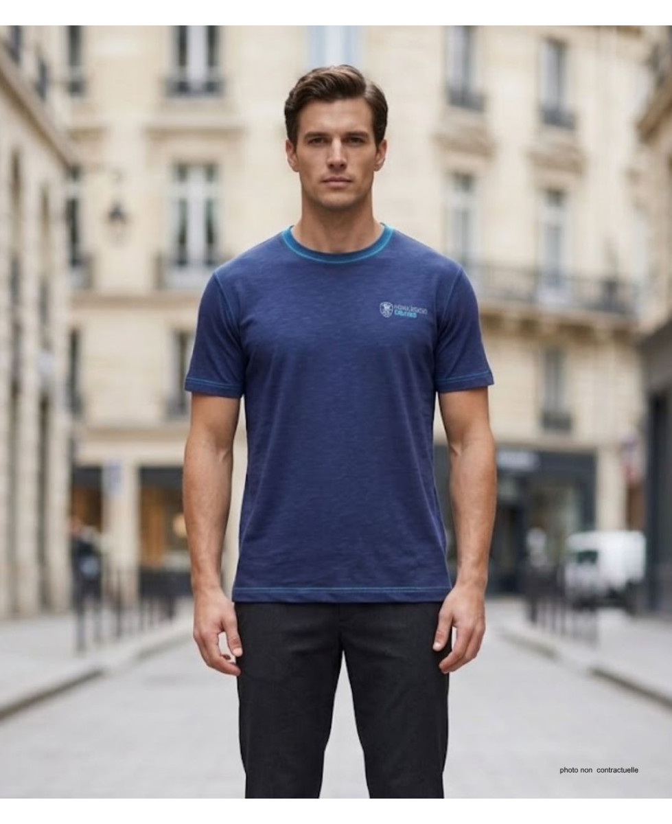 CHALLENGER SANCHO2 : Tee-shirt Homme Coton Flammé Bleu