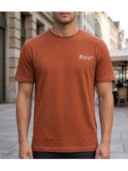 CHALLENGER SANCHO3 : Tee-shirt Homme Coton Flammé Rouille