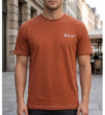 CHALLENGER SANCHO3 : Tee-shirt Homme Coton Flammé Rouille