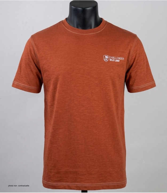 CHALLENGER SANCHO3 : Tee-shirt Homme Coton Flammé Rouille