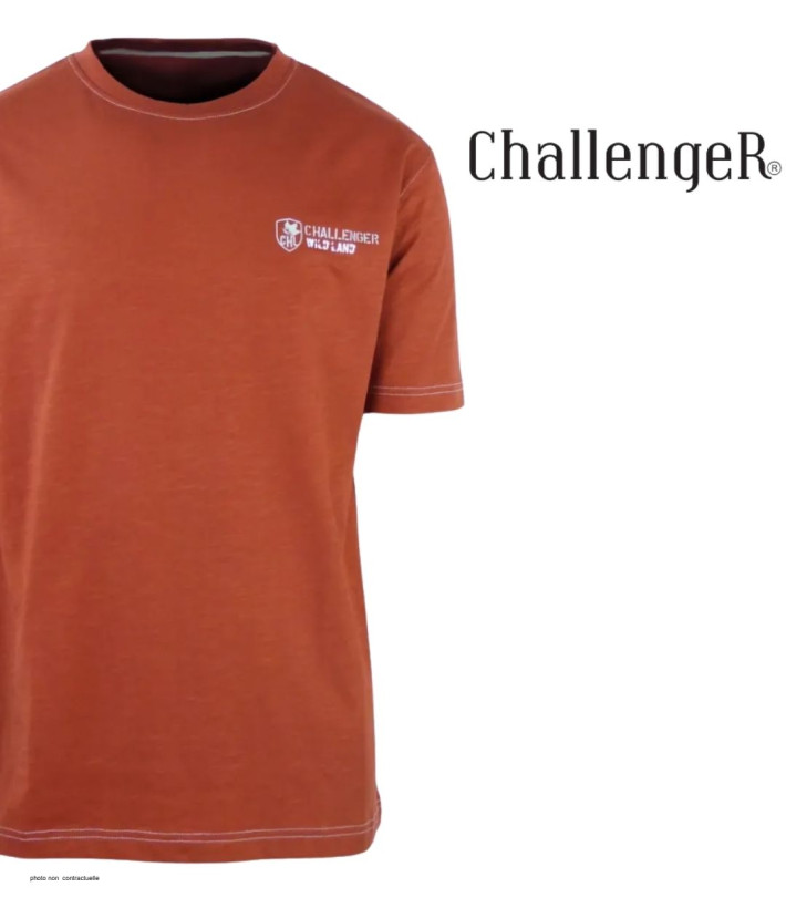 CHALLENGER SANCHO3 : Tee-shirt Homme Coton Flammé Rouille