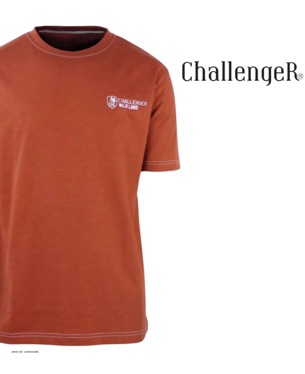 CHALLENGER SANCHO3 : Tee-shirt Homme Coton Flammé Rouille