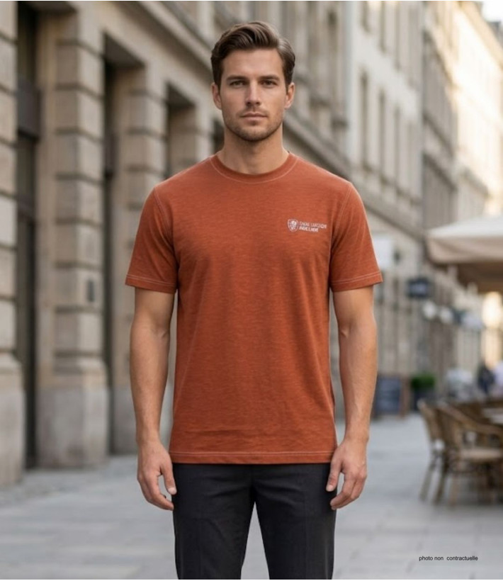 CHALLENGER SANCHO3 : Tee-shirt Homme Coton Flammé Rouille