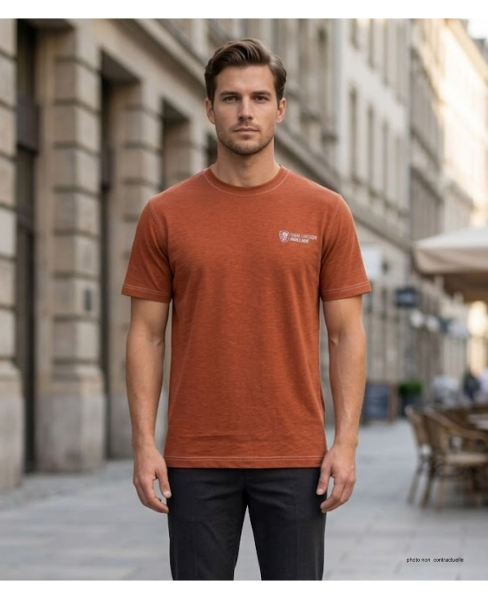 CHALLENGER SANCHO3 : Tee-shirt Homme Coton Flammé Rouille