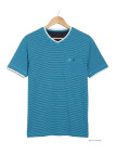 WINCHESTER SERPICO1 — Tee-shirt col V bleu en pur coton