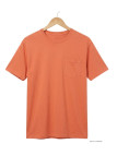 CHALLENGER SHERIF3 — Tee-shirt orange 1 poche en pur coton
