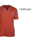CHALLENGER SIERRA1 — Tee-shirt col boutons orange rouille
