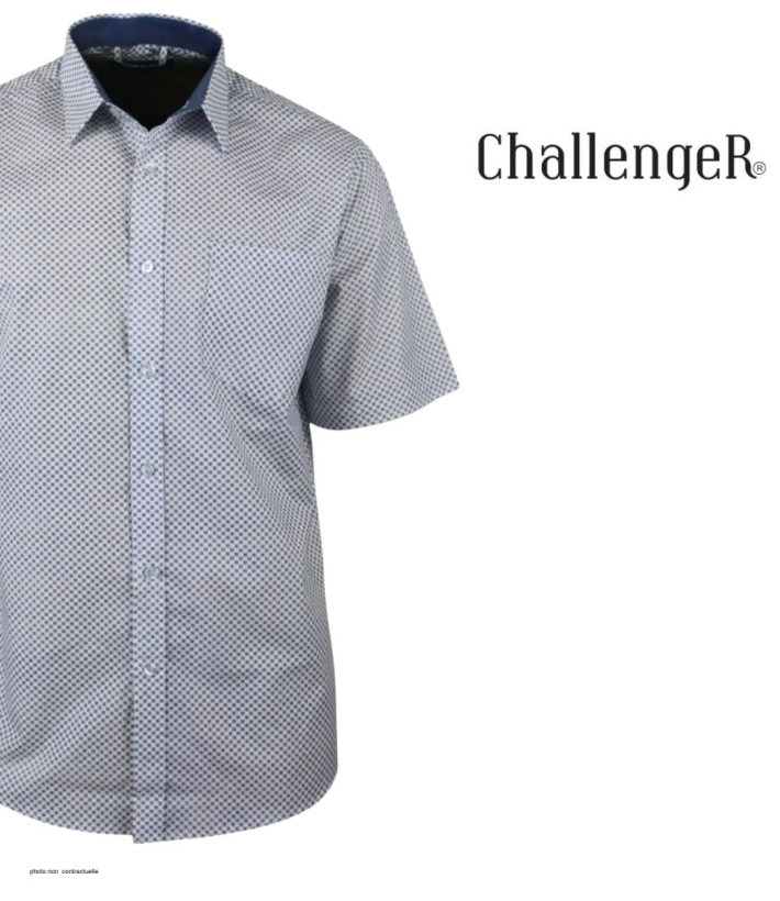 Chemise CHALLENGER CH4033 manches courtes coton confortable