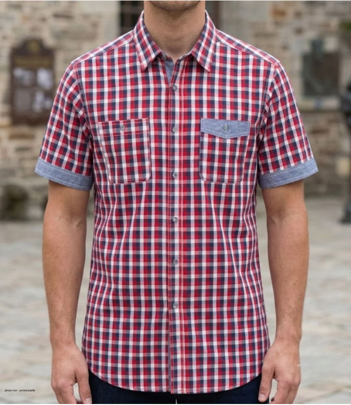 Chemise WINCHESTER TABASCO1 manches courtes coton finitions chambray